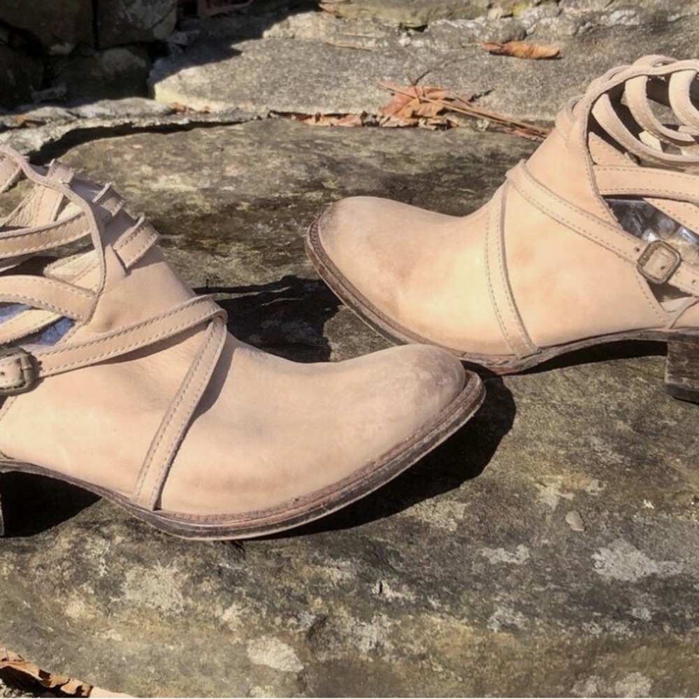 FREEBIRD BY STEVEN - STAIR - STRAPPY CAGED SHOE BOOTS - BOOTIES -DISCONTINUED